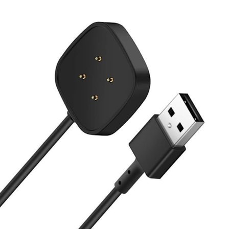 AVIZAR magnetladdare för Fitbit Versa 4, Versa 3, Sense 2 och Sense - 1m Svart