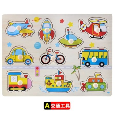 Puinen palapeli isoilla nupeilla