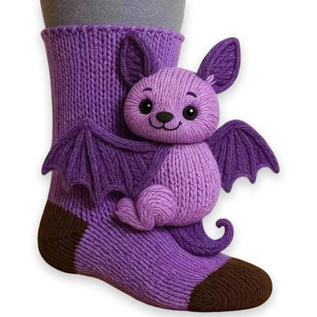 Roliga Djurtofflor Strumpor för Kvinnor, 3D Stickade Kanin Koala Gåvor[JUN]