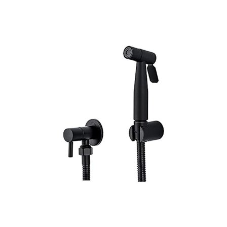 Suihkupää Musta Bidee Kylpyhuone Kädessä Pidettävä Suihku Bidee WC-suihku Hygieeninen Bidee-suihku Korkeapaine Seinään Asennettava Hana Taloudellinen 