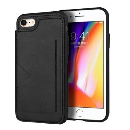 Elegant Skal med Kortfack - iPhone 8 Svart