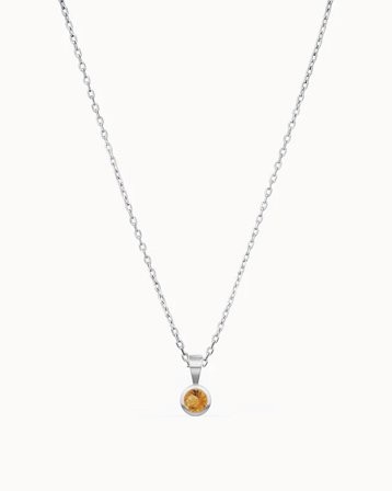 Halsband med månadssten i 18K Vitguld