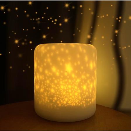 Kreativ Starry Fantasy Silikonprojektionslampa för män och kvinnor Vänner Födelsedag Barngåvor Atmosfär Dekoration Pat Nightlight