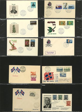 Island 1938-1986 - Samling af FDC i 2 ringbind