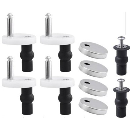 4 kpl WC-istuimen kiinnityselementtejä, pikakiinnityssaranat, WC-istuimen saranat