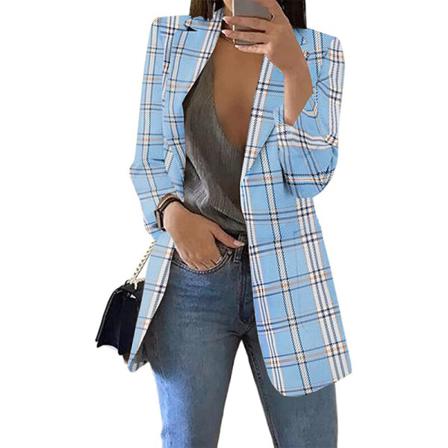 Kvinnor Långärmade Business Jackor Sjal Neck Cardigan Jacka
