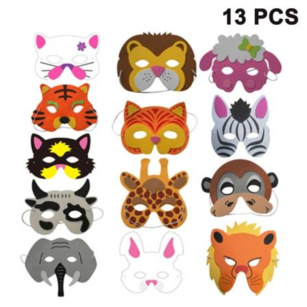 13 stk. Monster-masker i filt - Kostyme til utkledning, bursdagsfest