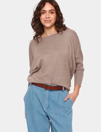 Saint Tropez A2561, Milasz R-Neck Pullover - Beige - XL