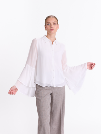 MATCH - Rouen bluse - Donna - Str. 36 - Dame - Skjorter & Bluser - Hvit - 100% Viskose