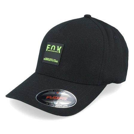 Fox - Musta flexfit Lippis - Intrude Black Flexfit @ Hatstore