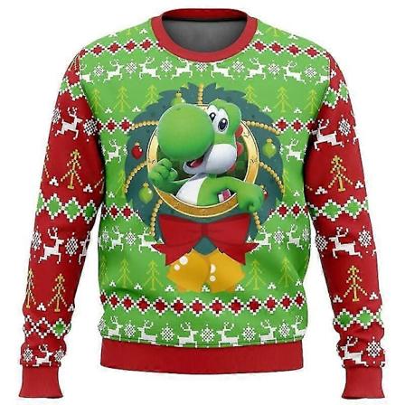 Mario Kart Fult Jultröja Present Tomte Tröja Herrar 3D Sweatshirt Och Topp Höst Och Vinter style 3 L