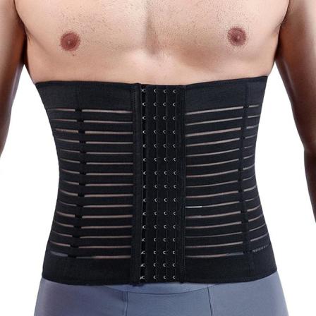 Waist Trainee Korsett Magen Midja Bälte Svart Xxl