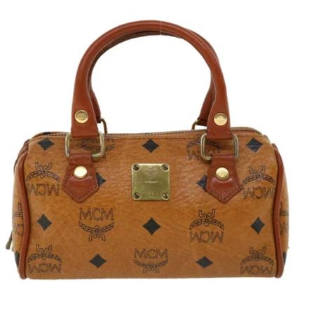 MCM Pre-owned, Pre-owned Leather handbags Bruin, Dames, Maat:ONE Size,leer