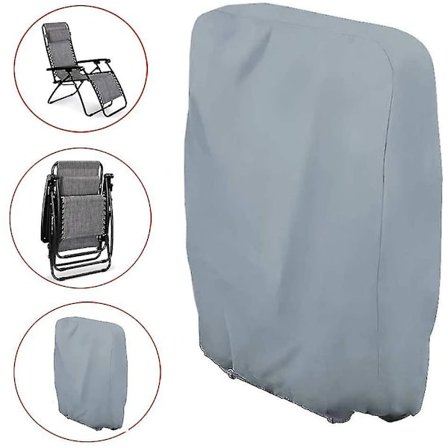 Folding Solstol Cover - Folding Solstol Cover, Vanntett Folding Solstol Cover (Størrelse: 71 cm L x 34 cm B x 110 cm H Grå)