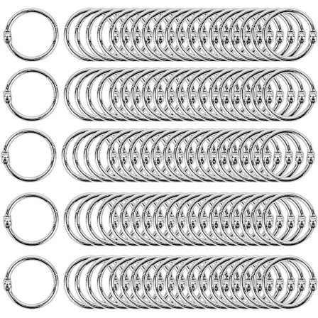 50 st lösa bladringar 25 mm metall lösa blad bok ring nyckelring