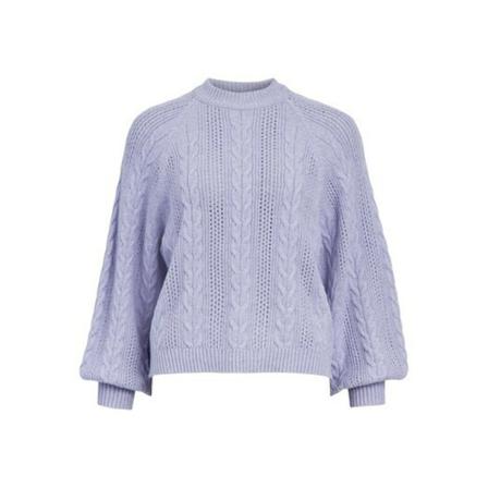 Object, Objelena L/S Knit Pullover 123 Blauw, Dames, Maat:XL