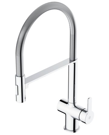 Gustavsberg GB41208059 Køkkenbatteri med fleksibel, drejbar dyse krom, Badeværelse