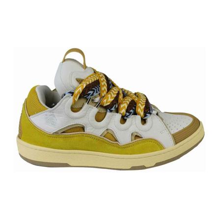 Lanvin, Sneakers Wit, Heren, Maat:40 EU,leer,print
