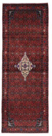 Medallion Small Hosseinabad Rug 110X308 Wool