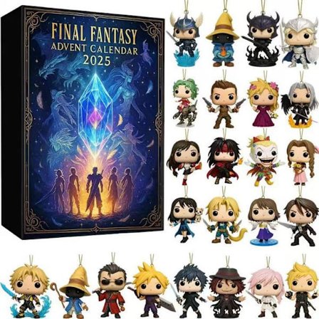 Final Fantasy Överraskningslåda Adventskalender Julgransdekoration Akrylhänge