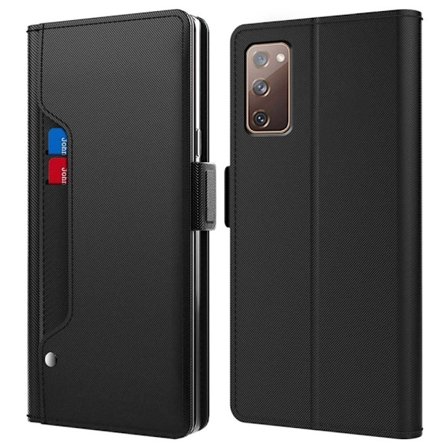 Snyggt Samsung Galaxy S20 FE 2022 / Samsung Galaxy S20 FE 5G / Samsung Galaxy S20 FE fodral med sminkspegel - Svart