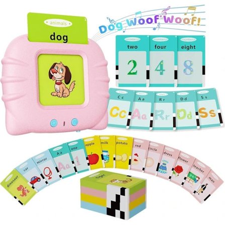 224 svenske ord flashcards til børn - Alfabet & Tal - Pink-FA-