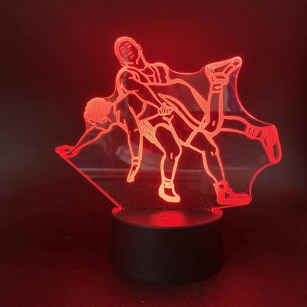 3D nattlampa brottning 3D nattlampa för barn, 3D optisk
