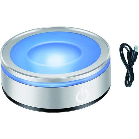 LED-valaisinjalusta lasipallolle, monivärinen esittelyalusta, näyttölevy, valaistu jalusta, 3D-laserleikattu kristallitaide, herkällä kosketuksella (k