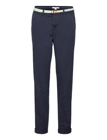 Pants Woven Chinos Bukser Blå Esprit Casual