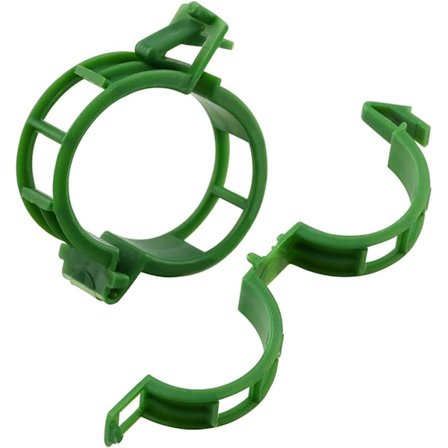 100 st Växtklämmor, Trädgårdsväxtstöd Klämmor Vinstocksklämmor Blomstjälksklämmor för Fixering av Tomater, Grönsaker, Gurkor (Grön)