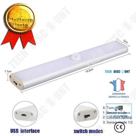 LED-nattlampa - TD - Automatisk - 24 LED - Uppladdningsbar USB - Rörelsedetektor