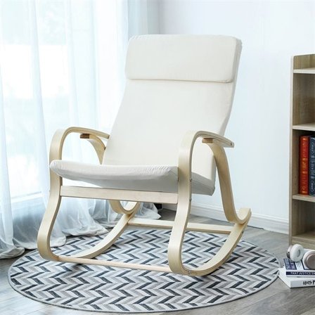 Gyngestol med ramme i bjørketre - Hvit/Tre