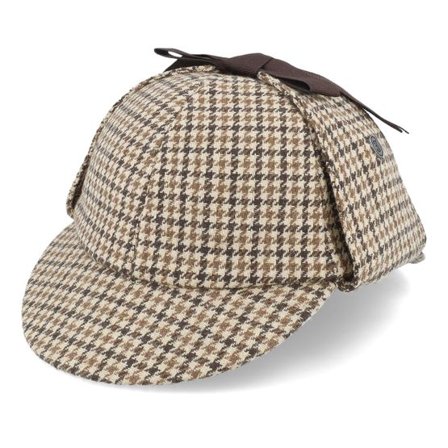 Jaxon & James - Grå traveler Hatt - Hats Herringbone Sherlock Holmes Hat @ Hatstore