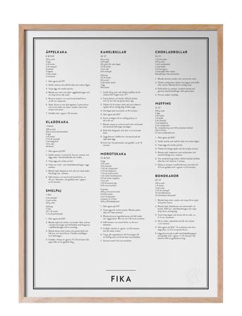 Fika Home Decoration Posters & Frames Posters Food Multi/patterned Kunskapstavlan