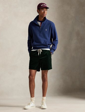 Polo Ralph Lauren Loopback Fleece Quarter-Zip Sweatshirt - Navy - XS