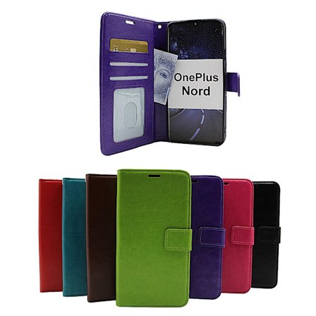 Crazy Horse Wallet OnePlus Nord (Svart)