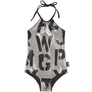 NUNUNU Metallic Grey Abc Swimsuit 3-4 Years - Swimwear and coverups - 3-4 years - Grey