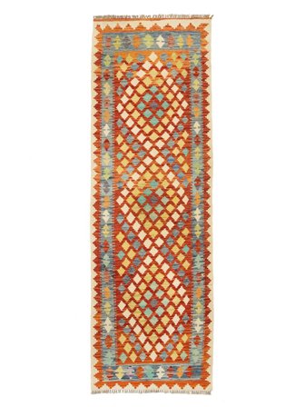 Tapis Kilim Afghan Old Style 83X252 De Couloir Rouge Foncé/Vert (Laine, Afghanistan)