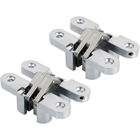 Køkkenskabshængsler 180 graders skjulte hængsler til skabe garderobe rustfrit stål skjulte hængsler 2 stk til 25 mm tyk, EJL16X70-2P