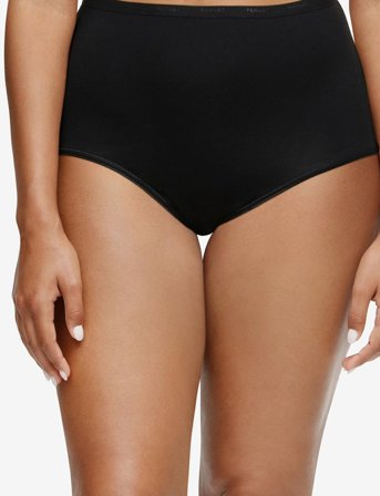 Femilet Basic Cotton High Waist Brief - Black - 42