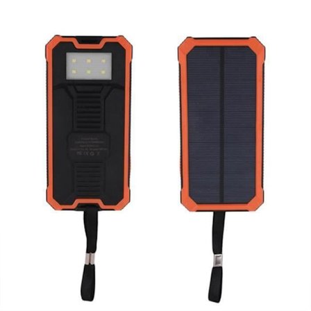 Externt Batteri - TECH DISCOUNT - 10000 mAh - Stötresistent - Flera USB-portar - Orange