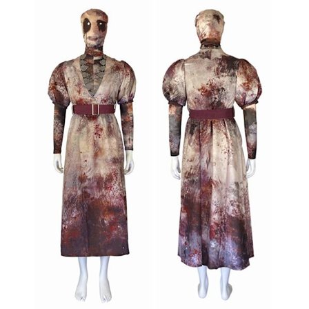 Dead by Daylight-dräkt, Silent Hill-dräkt, Butcher Ghost NPC-dräkt, Halloween-uppträdandedräkt, COSPLAY-skräckdräkt man XS