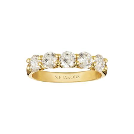 Sif Jakobs Ring Belluno Uno Hvid, Dame Ringe, Størrelse: 60 MM
