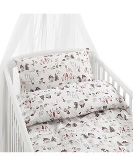 Påslakan spjälsäng Fingal Jul 2-delar Vit - Jul - Borganäs of Sweden