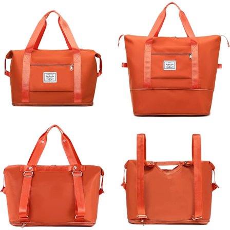 Kvinners Utvidbar Reise Duffelveske med Trolley-hylse, Weekend Over natten Sykehus Tote Bag med Dobbel Skulderstropp