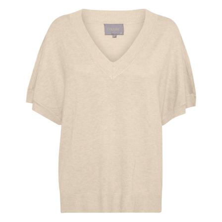 Culture, T-shirt SS V-neck Beige, Dames, Maat:L