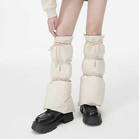 Vinterforede benvarmere til kvinder med bløde isolerede komfortable puffer-støvleovertræk Jy