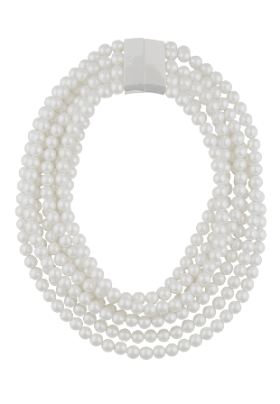 SNÖ of Sweden Icon Megan Big Neck 7 String Halsband Dam Silver 45 cm