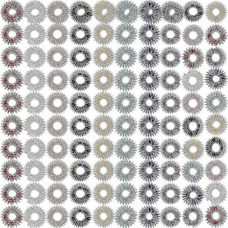 100 Pakke Piggete Sensoriske Fingerringer, Akupressurringer Piggete Sensoriske Fingerringer for Tenåringer, Voksne, Stille Stressreduserer og Massasje