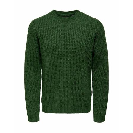 Only & Sons Round-neck Strik Grøn, Herre Strik